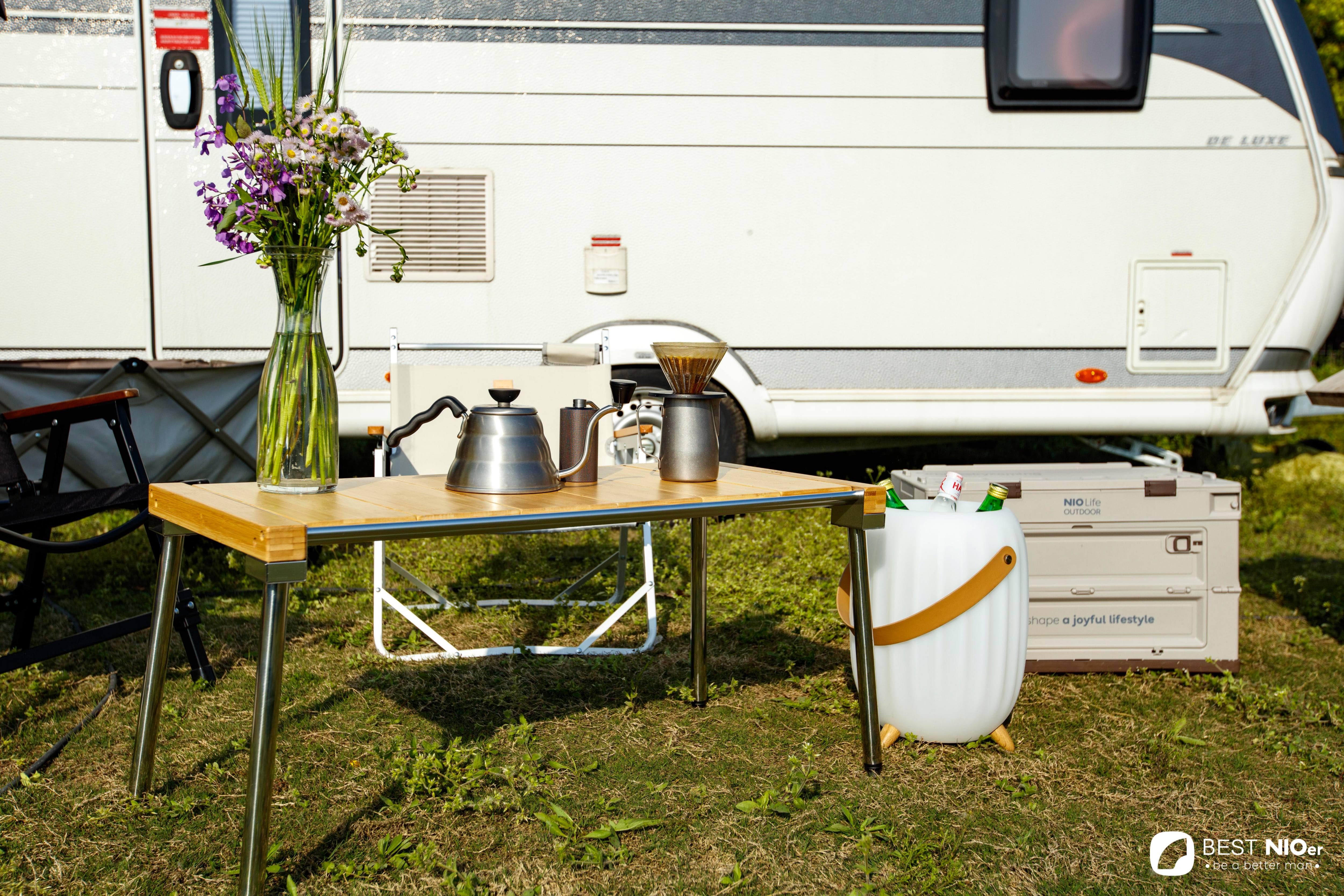 Fifn B01 Speaker lamp Ice Bucket Wine Cooler Portable with LED Light and Plants Pot - Waterproof for Outdoor Parties and Home Decoration - FIFN