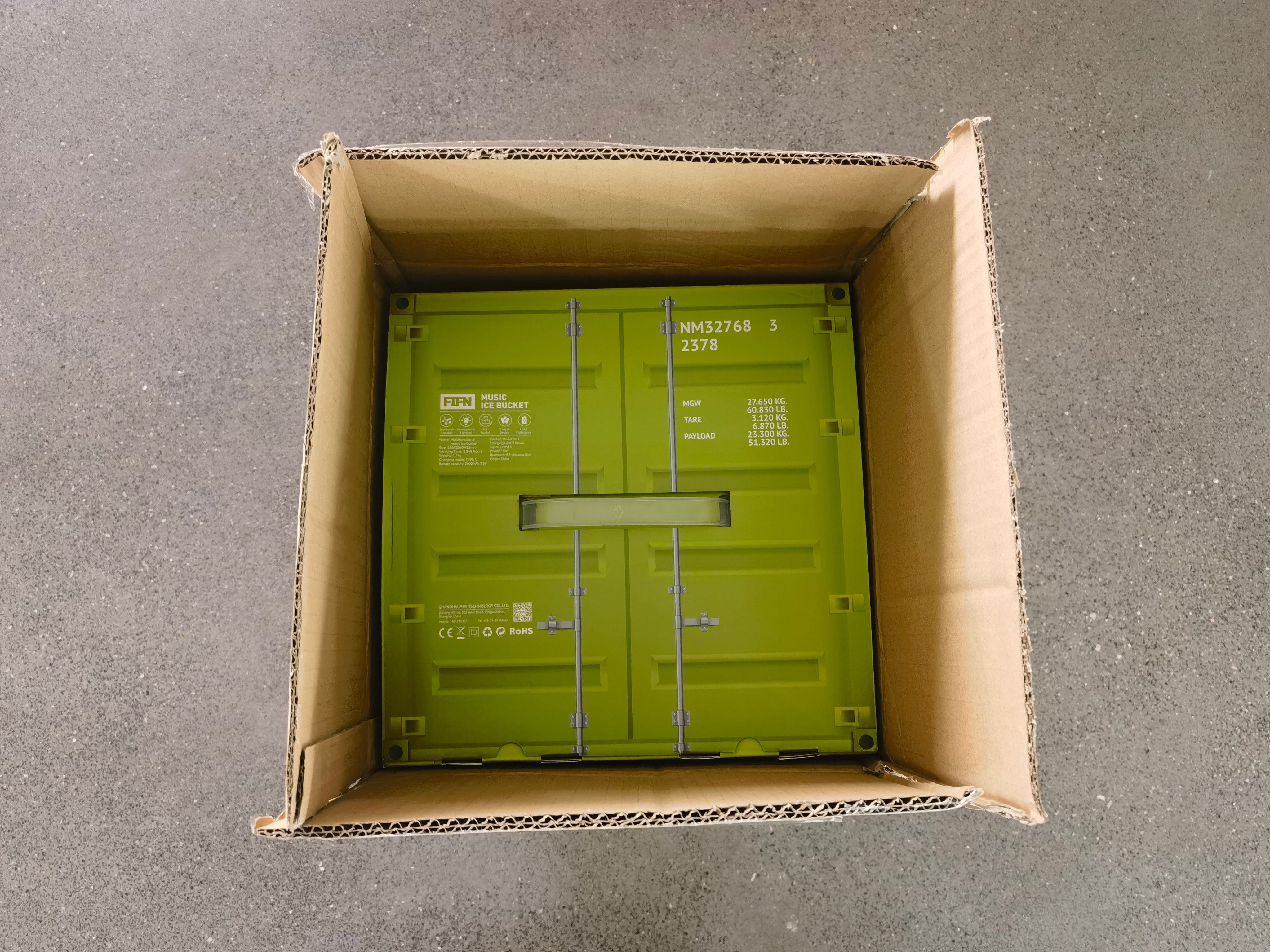 Fifn B01 Speaker lamp Ice Bucket Wine Cooler Portable with LED Light and Plants Pot - Waterproof for Outdoor Parties and Home Decoration - FIFN