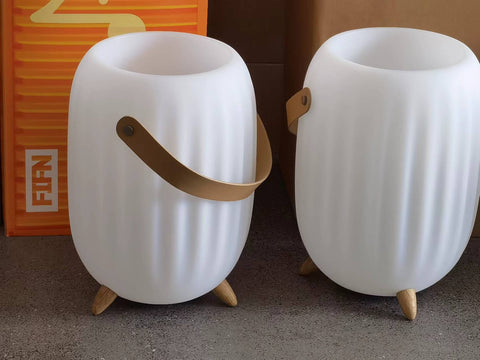 Fifn B01 Speaker lamp Ice Bucket Wine Cooler Portable with LED Light and Plants Pot - Waterproof for Outdoor Parties and Home Decoration - FIFN